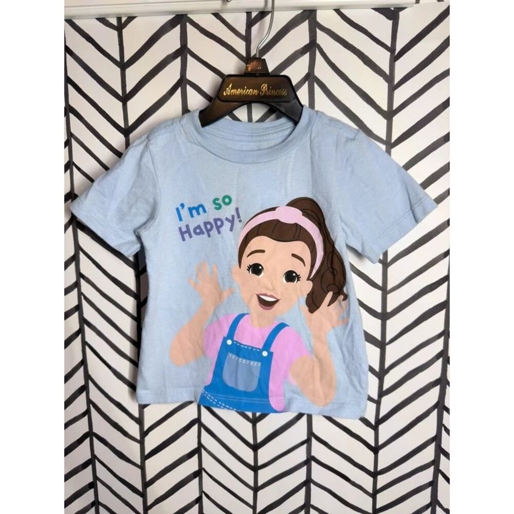 Ms Rachel Blue “I’m So Happy” Short Sleeve Cotton T-Shirt Baby Girls 18M 7121